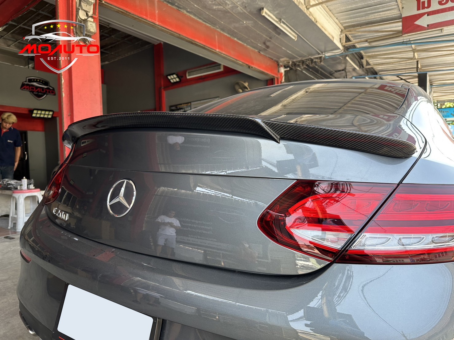 สปอยเลอร์คาร์บอน C200 C250 Coupe W205 ทรง Brabus