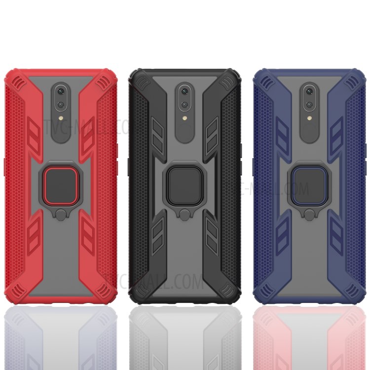 Case OPPO F11 / Pre-order * Warrior Style Rotary Fringer Ring ขาตั้งเคส PC + TPU Hybrid *