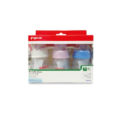 Pigeonขวดนม2ออนซ์แพค 3ใบ คอแคบ จุกมินิ S