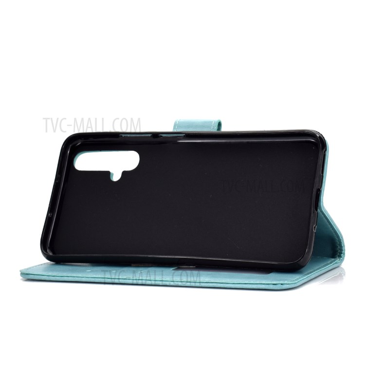 Case Huawei Nova 5T / Pre-order * เคสโทรศัพท์หนังพิมพ์ดอกไม้ Imprint *