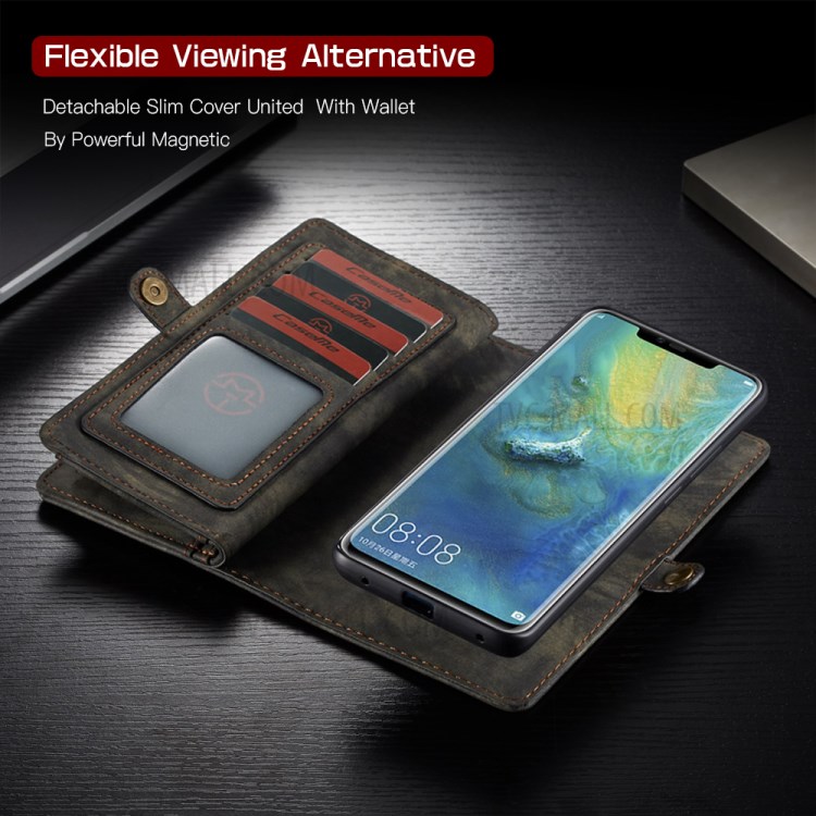 Case Huawei Mate 20 Pro / Pre-order * CASEME ปกหนังแยกกระเป๋าซิปอเนกประสงค์ 2-in-1 สไตล์ย้อนยุค *