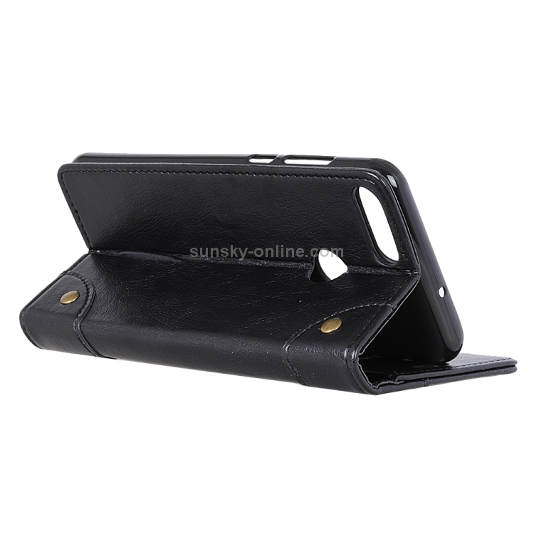 Case OPPO F9 / Pre-Order * เคสหัวเข็มขัดทองแดง Nappa เนื้อซองหนังพลิกแนวนอน พร้อมตัวยึดและช่องเสียบการ์ด *