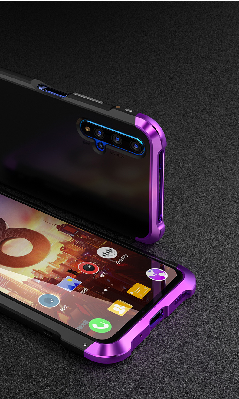 Case Huawei Nova 5T / Pre-order * เคสกันกระแทกกรอบโลหะ + ฝาครอบ + หัวเข็มขัด *