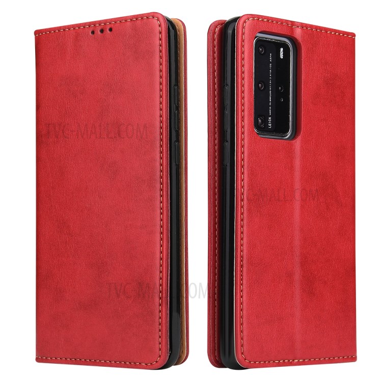 Case Huawei P40 Pro / Pre-order * Auto-ดูดซึมหนัง PU กระเป๋าสตางค์ปกขาตั้งสไตล์กระเป๋า: 2 ช่องเสียบการ์ด + 1 กระเป๋าเงินสด *