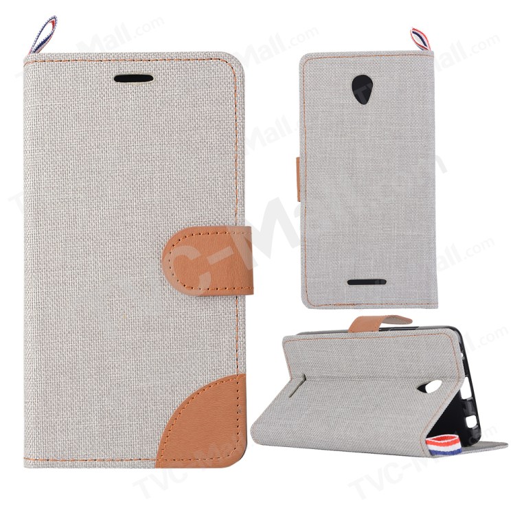 Case Lenovo A5000 / Pre-order * เคสยีนส์ผ้า Skin Leather Card Slot *