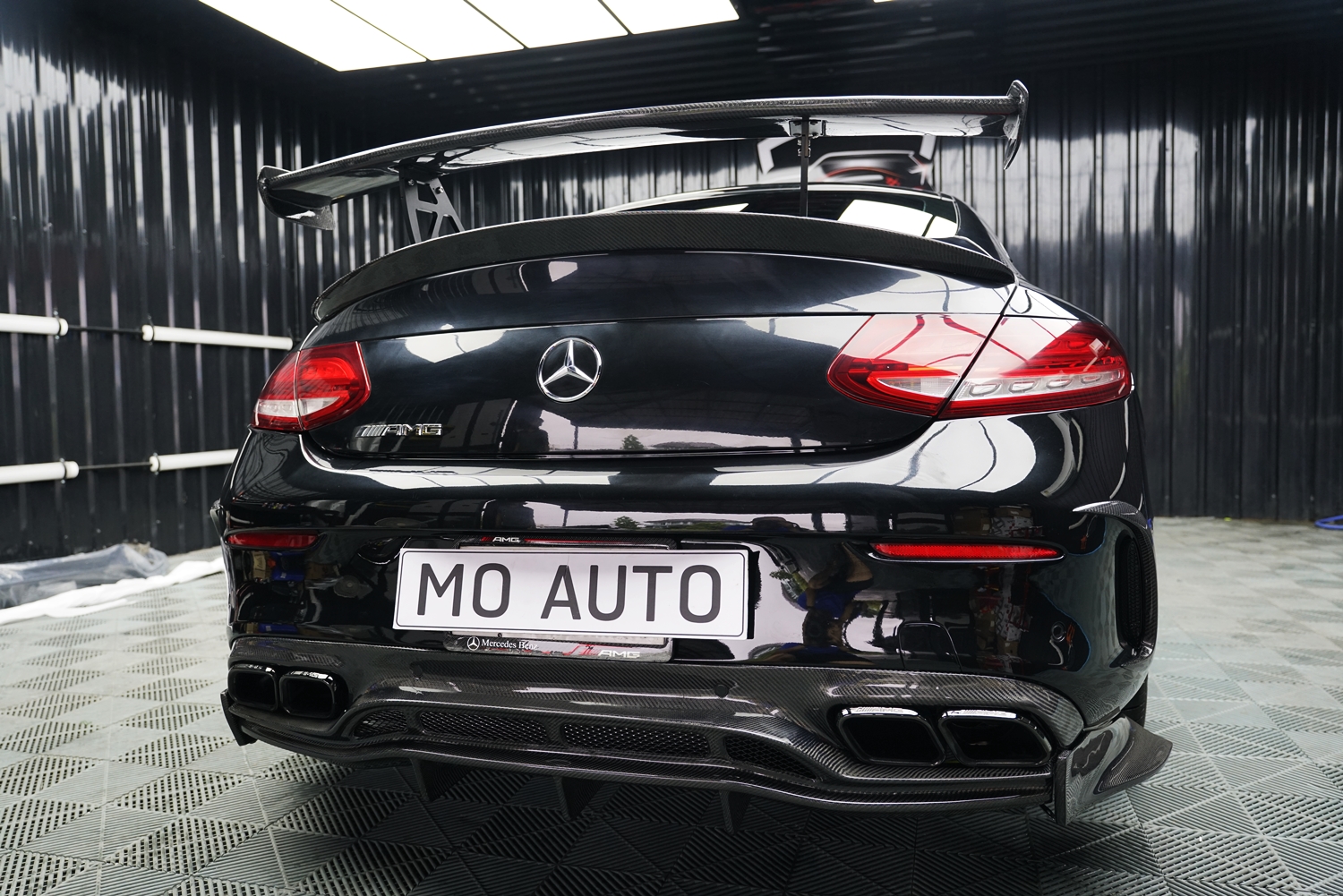 Diffuser PSM คาร์บอนแท้ สำหรับ C Coupe W205 C200 C250