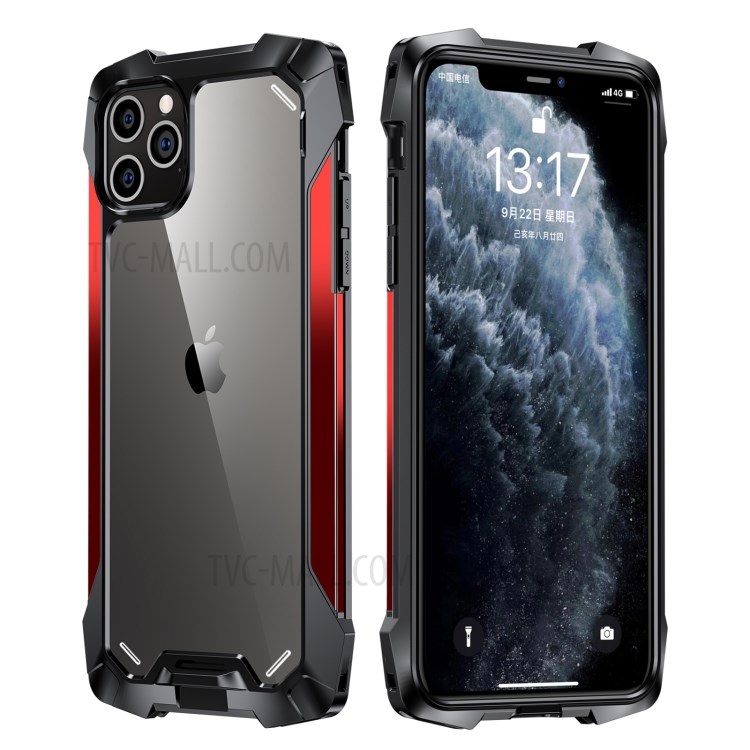 Case iPhone 12 Pro Max / Pre-Order * R-JUST Acrylic Back + TPU + Metal Shockproof Case แผ่นหลังอะคริลิค TPU + วัสดุโลหะกันกระแทกและทนทาน *