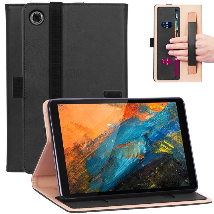 Case Lenovo Tab M8 (2nd Gen) / Pre-Order * WY-2099 เคสแท็บเล็ตขาตั้งหนังพลิกสไตล์ธุรกิจพร้อมช่องเสียบการ์ด *