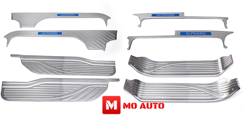 เพลทกันรอยเท้าชายประตู 8 ชิ้น ALPHARD / VELLFIRE MC