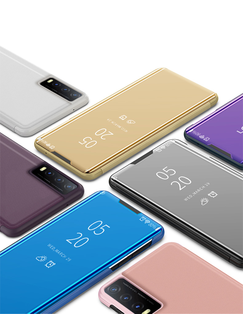 Case Vivo Y20 2021 # Pre-order * เคสผลิตจากวัสดุ PC + หนัง PU หน้าต่างโปร่งแสงเพื่อการดูข้อมูลได้ง่าย *