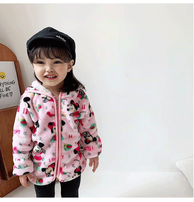 เสื้อกันหนาวขนนุ่ม ลายมินนี่ ไซส์ 90-110