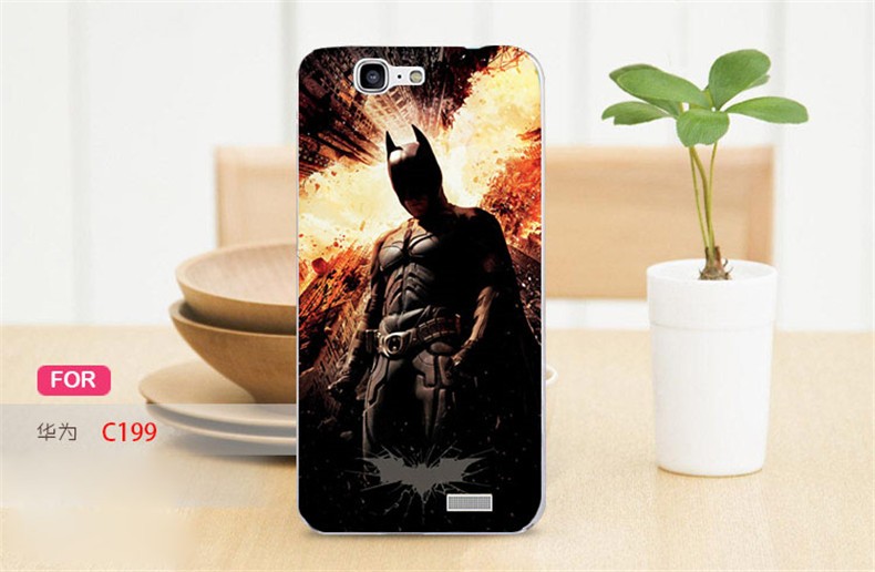 Case Huawei G7 / Pre-order * เคสพลาสติกแข็งพิมพ์ลายการ์ตูน Captain America Batman สีสันสดใส *