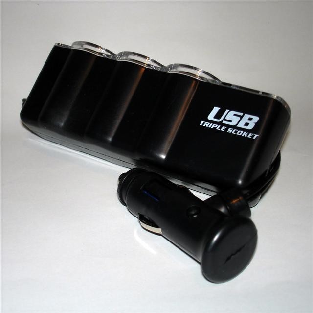 ช่องจุดบุหรี่ 3ช่อง+1USB