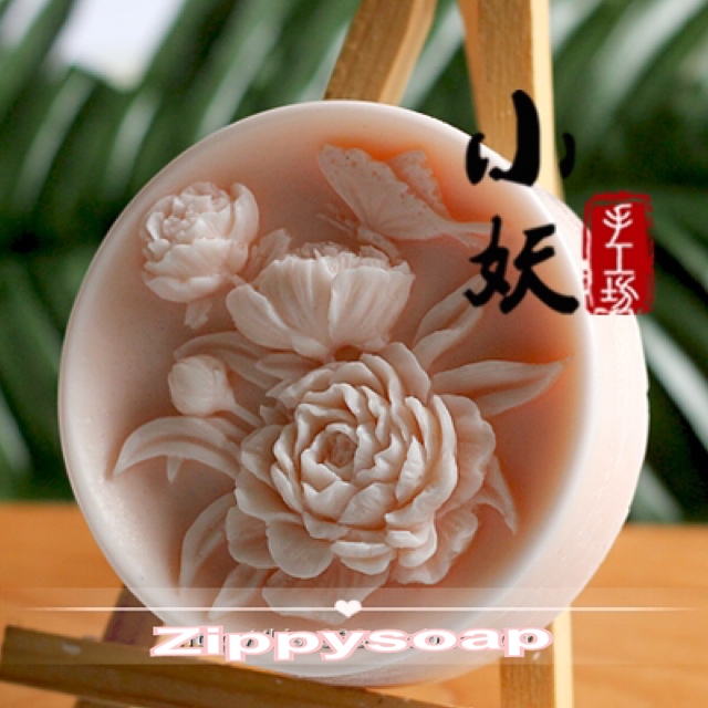 แม่พิมพ์ซิลิโคน ดอกพีโอนี่ peony ผีเสื้อ 110g 6.5*3 cm