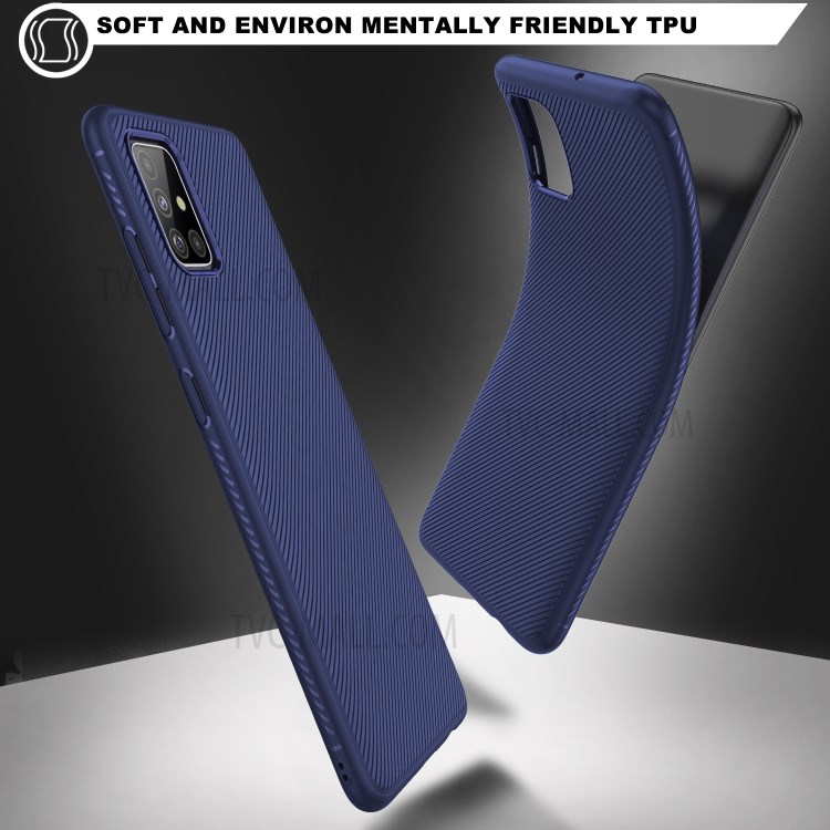 Case Samsung Galaxy A51 / Pre-order * Jazz Series Twill Texture TPU สิ่งทอลายทแยงกันลื่นป้องกันลายนิ้วมือและป้องกันรอยขีดข่วน *