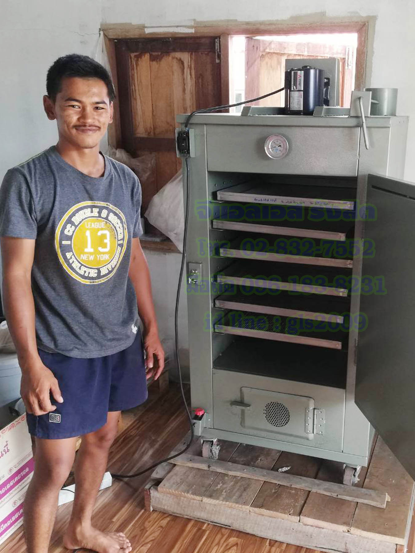 ตู้อบลมร้อนเหล็ก6ชั้นแก๊ส+ไฟฟ้า