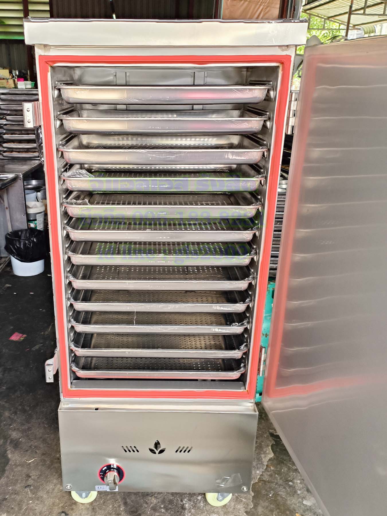 ตู้หุงข้าวไอน้ำ12ถาดใช้แก๊ส