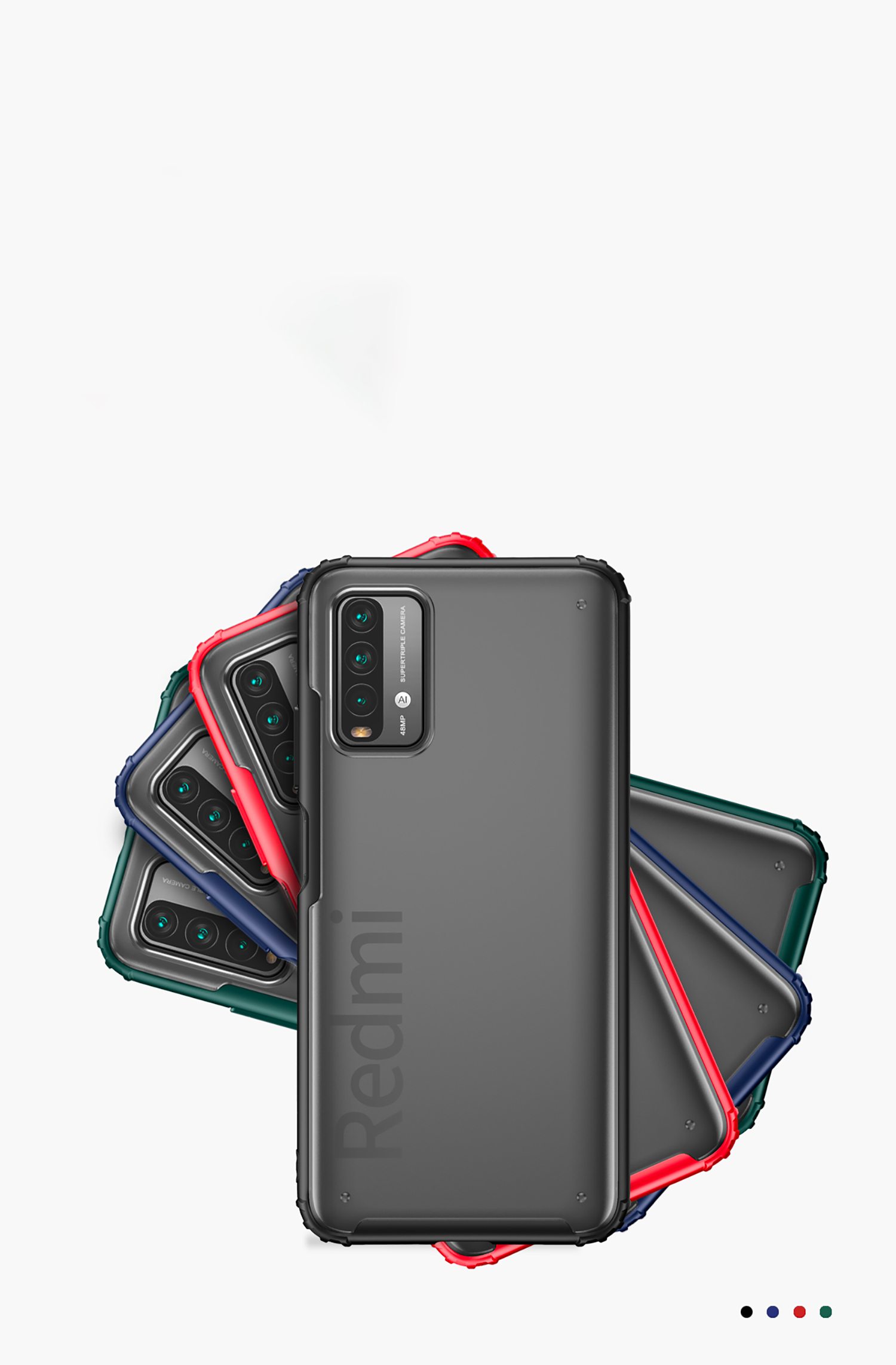 Case Xiaomi Redmi 9T# Pre-Order * Armor Series Matte PC + TPU Hybrid และพลาสติก การป้องกันแบบคู่ *