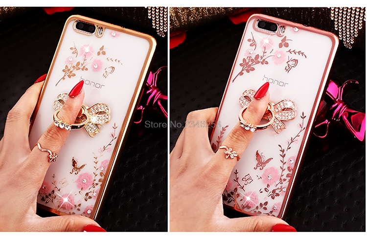 Case Huawei Honor 6 Plus / Pre-order * เคสหรูหราเทคนิคการชุบทอง TPU ซิลิโคนอ่อนนุ่ม + แหวน *