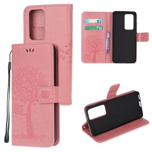 Case Huawei P40 Pro / Pre-order * เคสพิมพ์ลายนกฮูกต้นไม้หนัง PU กระเป๋าสตางค์ *