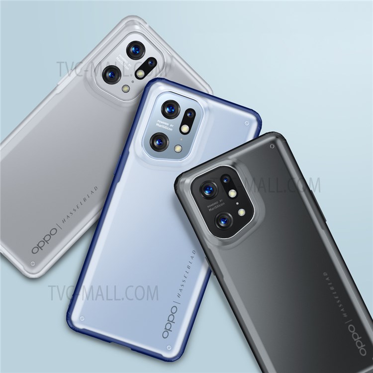 Case OPPO Find X5 Pro # Pre-Order * Armor Series Hard PC + Soft TPU กันกระแทกเคสโทรศัพท์ Matte Surface Anti-Fingerprint ฝาครอบป้องกัน *