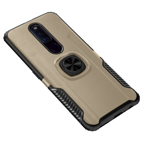 Case OPPO F11 Pro / Pre-Order * เคสแม่เหล็กรถกันกระแทกพร้อมแหวนเกราะทองคำ 360 องศา *