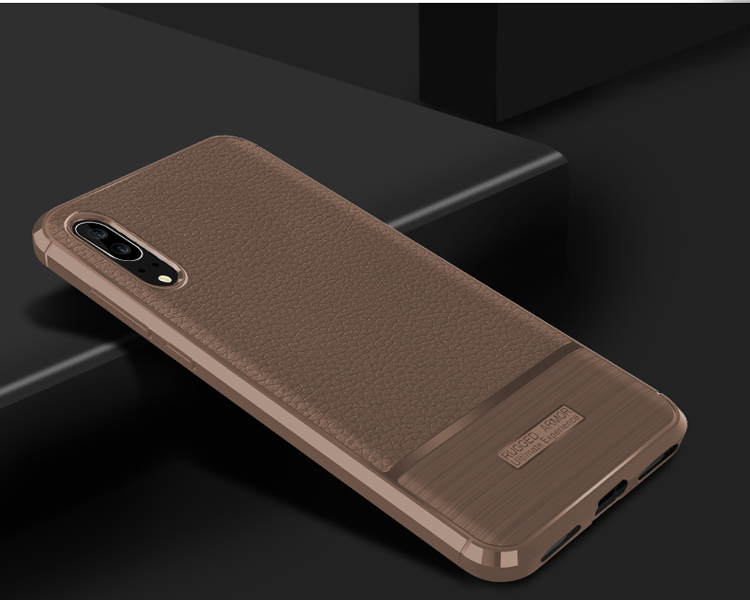 Case Huawei P20 / Pre-order * เคสผิวลิ้นจี่ + เนื้อและแปรง TPU *