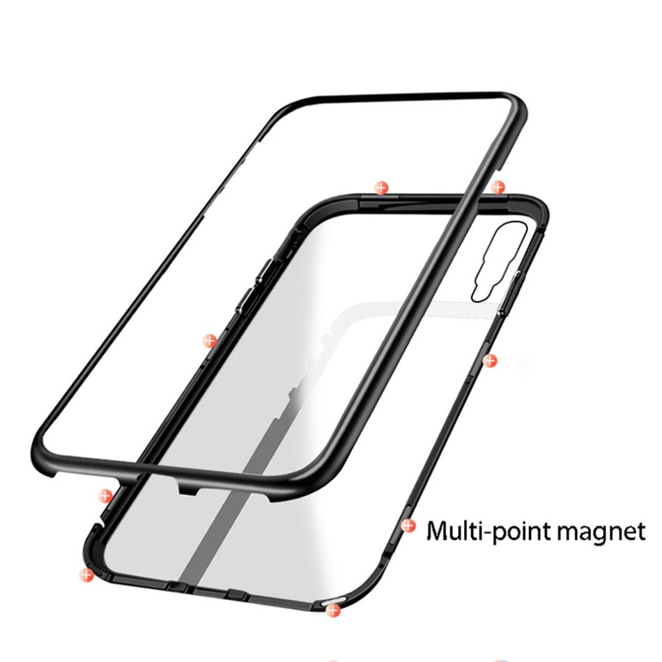 Case Huawei Y9 Prime 2019 # Pre-Order * เคสการดูดซับแม่เหล็กหรูหรา กรอบโลหะกระจกด้านหลังป้องกัน *