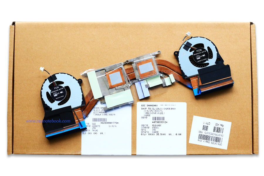 ชุดพัดลมระบายความร้อน Dell G7 15 7588 แท้ ราคา พิเศษ Heatsink Fan Assembly Dell G7 15 7588 ตรงรุ่น ตรงสเปค รับประกันศูนย์ Dell Thailand