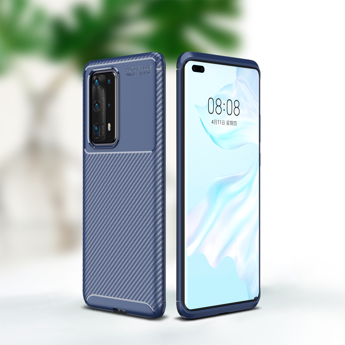 Case Huawei P40 Pro+ / Pre-order * เคสกระแทกคาร์บอนไฟเบอร์ TPU ปกหลัง *