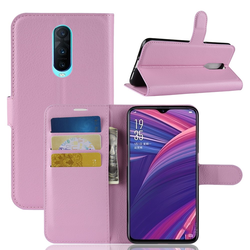 Case OPPO R17 Pro / Pre-Order * เคสผิวลิ้นจี่กระเป๋าสตางค์ *