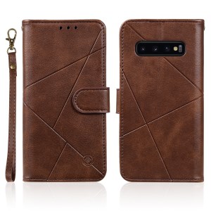 Case Samsung Galaxy S10 / Pre-Order * Rhombus Surface Wallet ยืนหนังโทรศัพท์ Cover กับสายคล้องมือ *