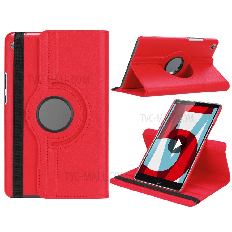 Case Huawei MediaPad M5 / Pre-Order * เคสหมุน 360 องศา ลิ้นจี่เนื้อคลาสสิกสะดวกสบายในการสัมผัส *