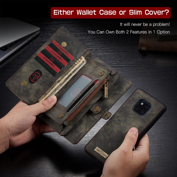 Case Huawei Mate 20 Pro / Pre-order * CASEME ปกหนังแยกกระเป๋าซิปอเนกประสงค์ 2-in-1 สไตล์ย้อนยุค *