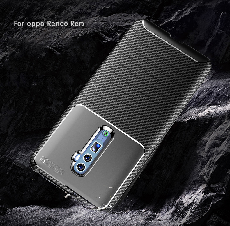 Case OPPO Reno 10x Zoom # พรีออเดอร์ * เคสคาร์บอนไฟเบอร์ TPU อ่อนนุ่มยืดหยุ่นและทนทาน *