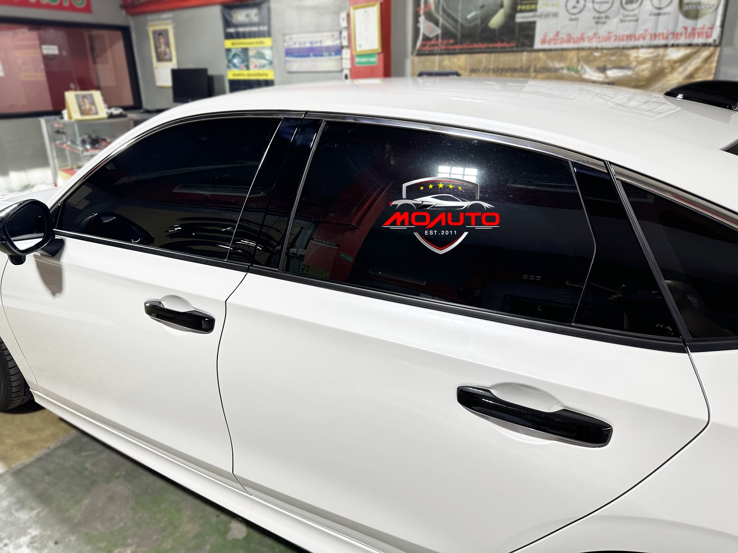 เสาประตู A B ดำเงา RS แท้ CIVIC FE