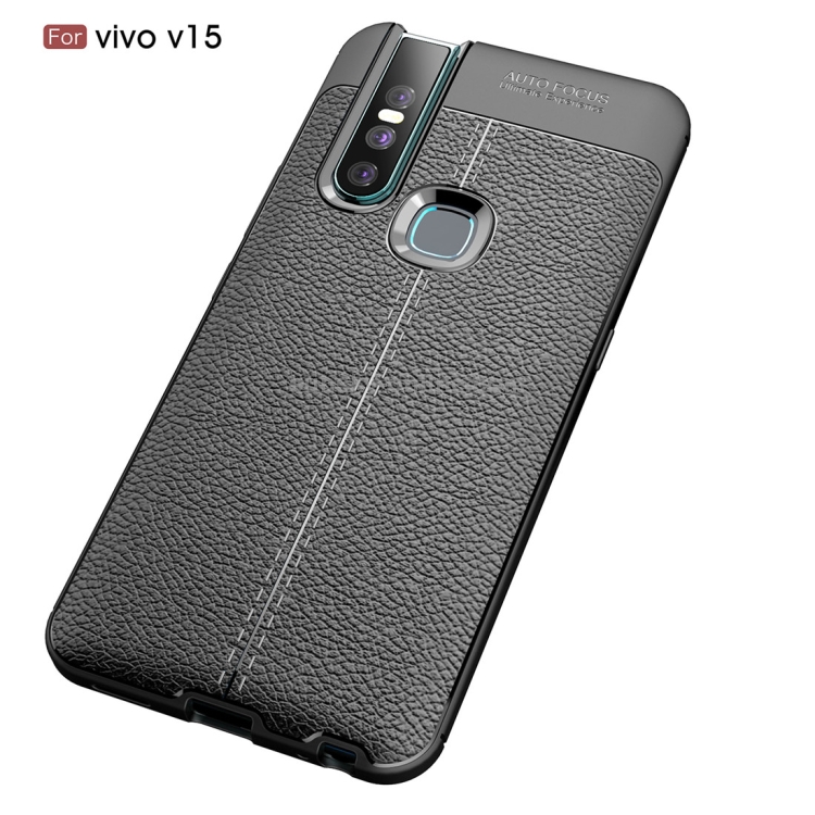 Case Vivo V15 # Pre-Order * เคสกันกระแทก TPU เนื้อลิ้นจี่ *