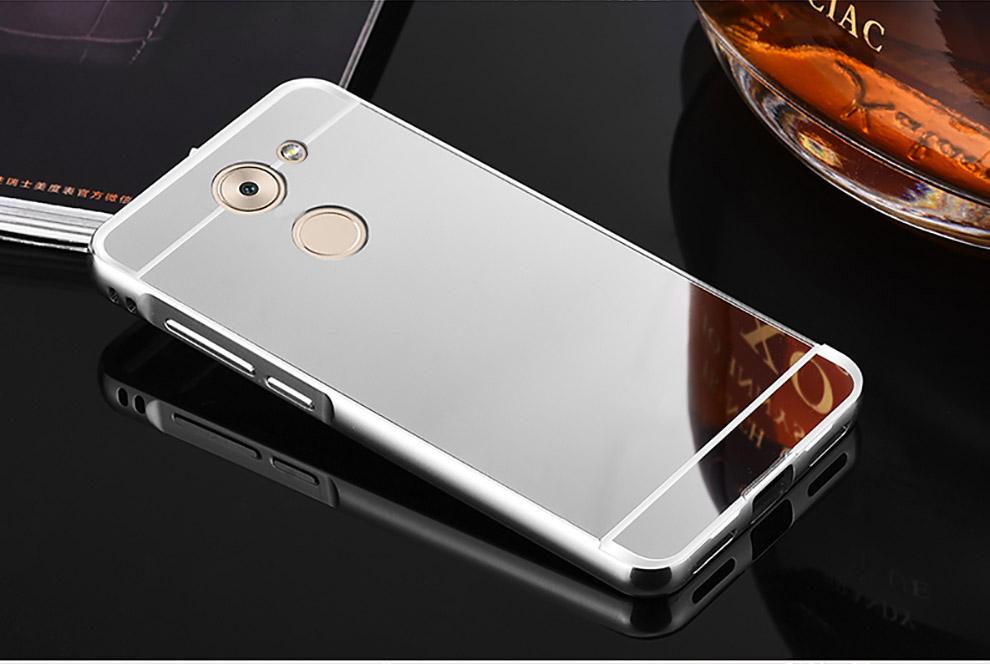 Case Huawei Y7 2017 / Pre-order * Bumpers 2in1 แกร่งกันชนโลหะ + พลาสติกแผ่นหลังเงาเหมือนกระจก *