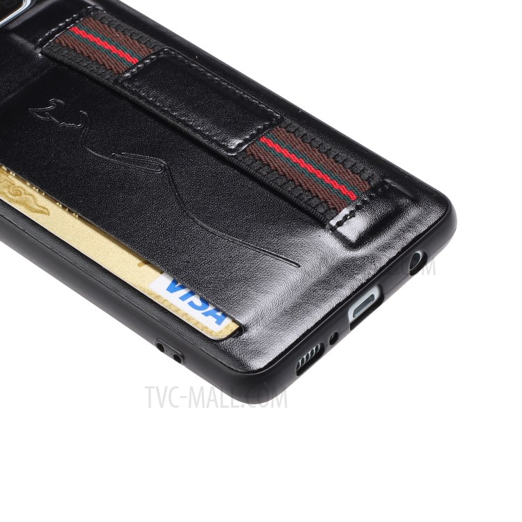 Case Samsung Galaxy S10 / Pre-Order * Finger Grip Holder หนังเคลือบ Holder TPU ช่องบัตร *