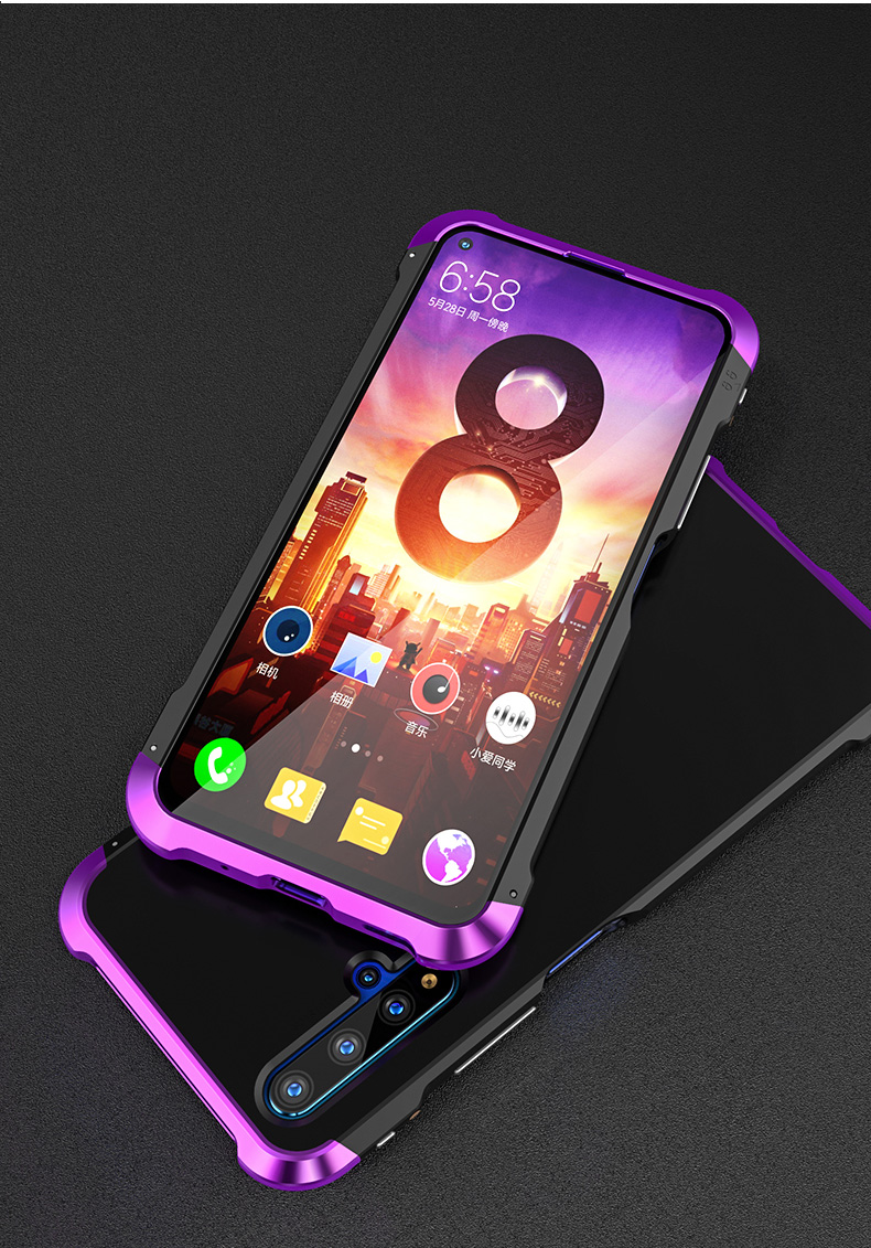 Case Huawei Nova 5T / Pre-order * เคสกันกระแทกกรอบโลหะ + ฝาครอบ + หัวเข็มขัด *