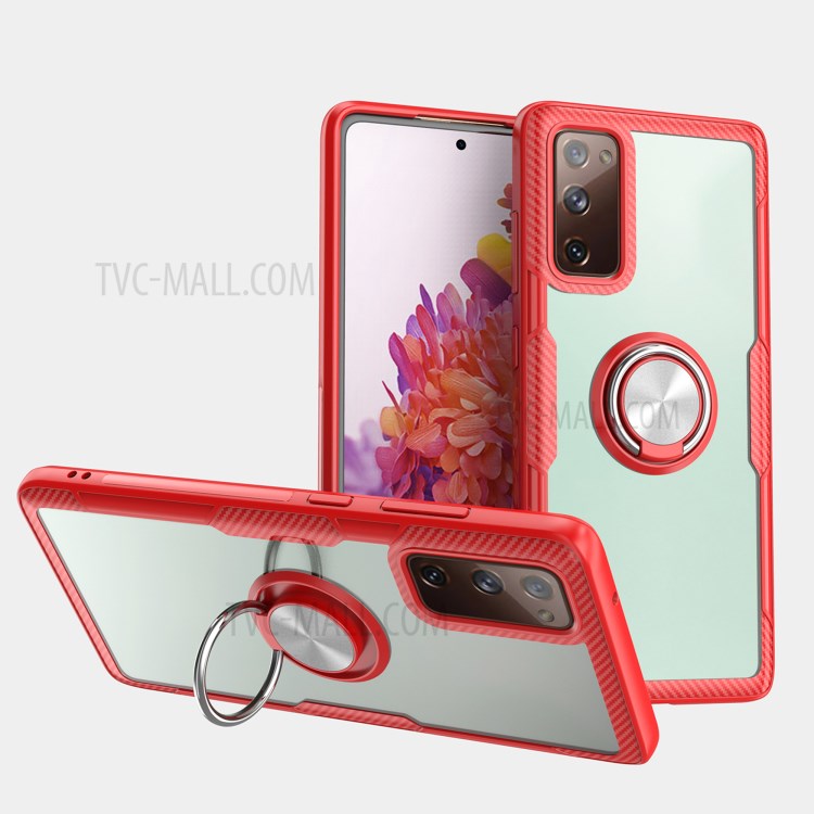 Case Samsung Galaxy S20 FE / Pre-order * เคส Finger Ring Kickstand TPU + PC + Metal Combo Shell [แผ่นโลหะแม่เหล็กในตัว] *