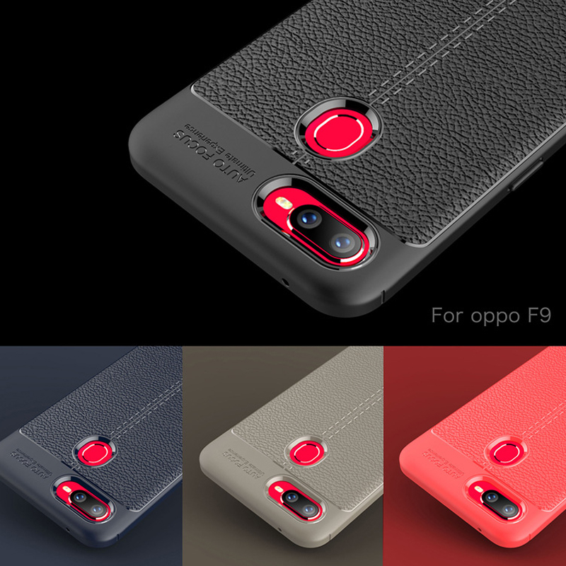 Case OPPO F9 / Pre-Order * เคสผิวลิ้นจี่ป้องกัน ผิวหนัง TPU *