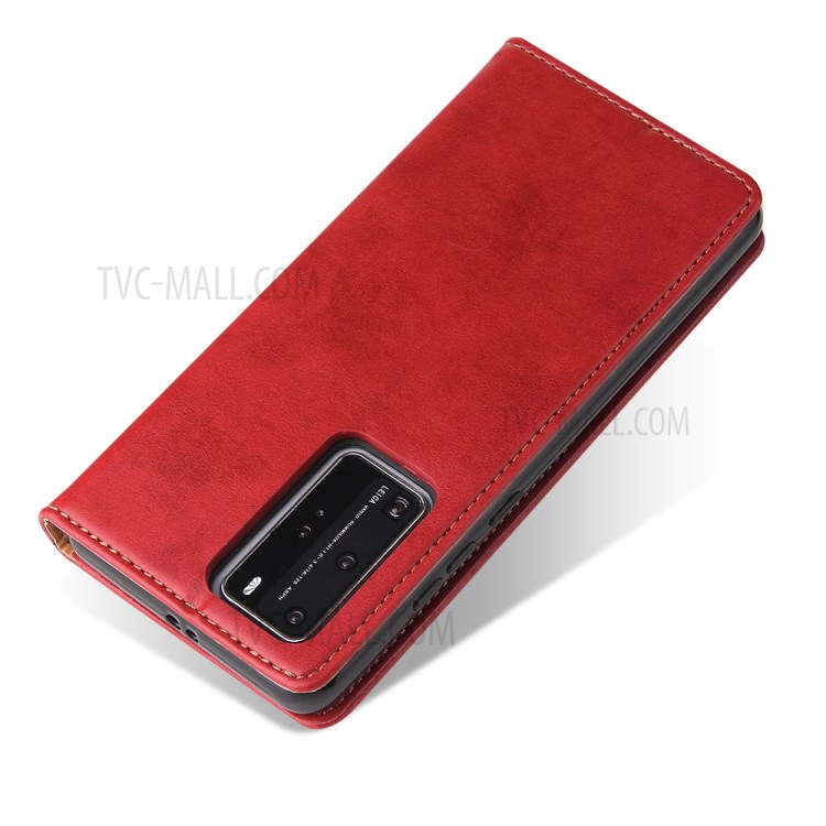 Case Huawei P40 Pro / Pre-order * Auto-ดูดซึมหนัง PU กระเป๋าสตางค์ปกขาตั้งสไตล์กระเป๋า: 2 ช่องเสียบการ์ด + 1 กระเป๋าเงินสด *