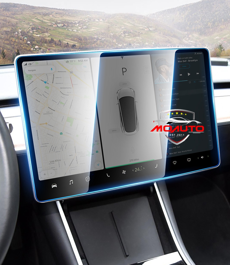 ฟิล์มกระจกกันรอยหน้าจอ 9H TESLA MODEL 3 / Y