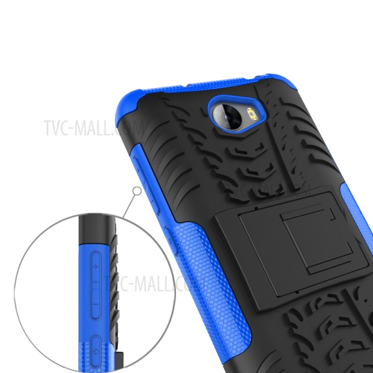 Case Huawei Y5ii / Pre-order * เคสยาง PC + TPU 2-in-1 = ป้องกันสองชั้น *