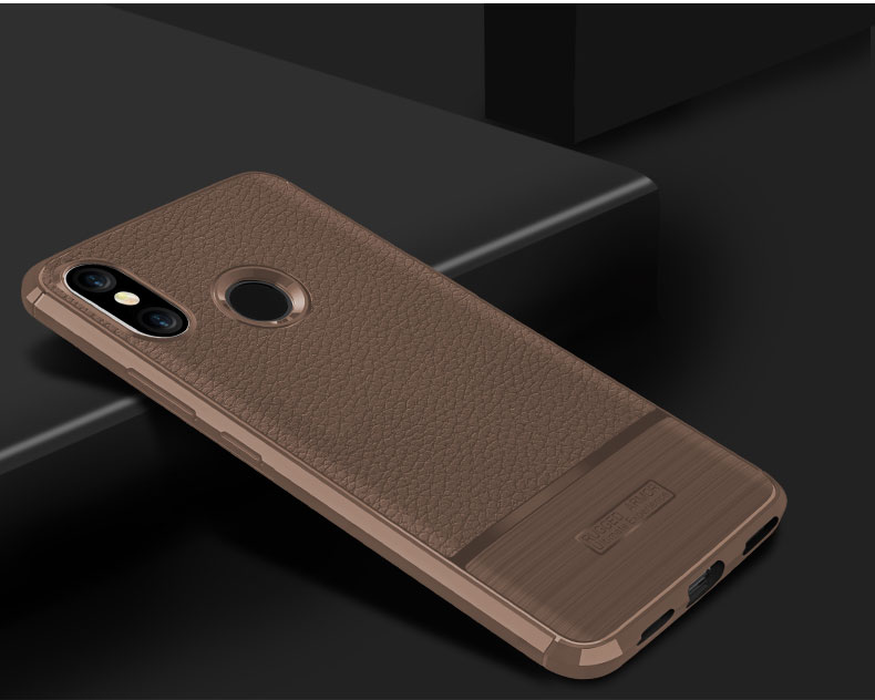 Case Xiaomi Mi Max 3 / Pre-Order * พื้นผิวลิ้นจี่และแปรงพื้นผิวป้องกันการลื่นและป้องกันลายนิ้วมือ *