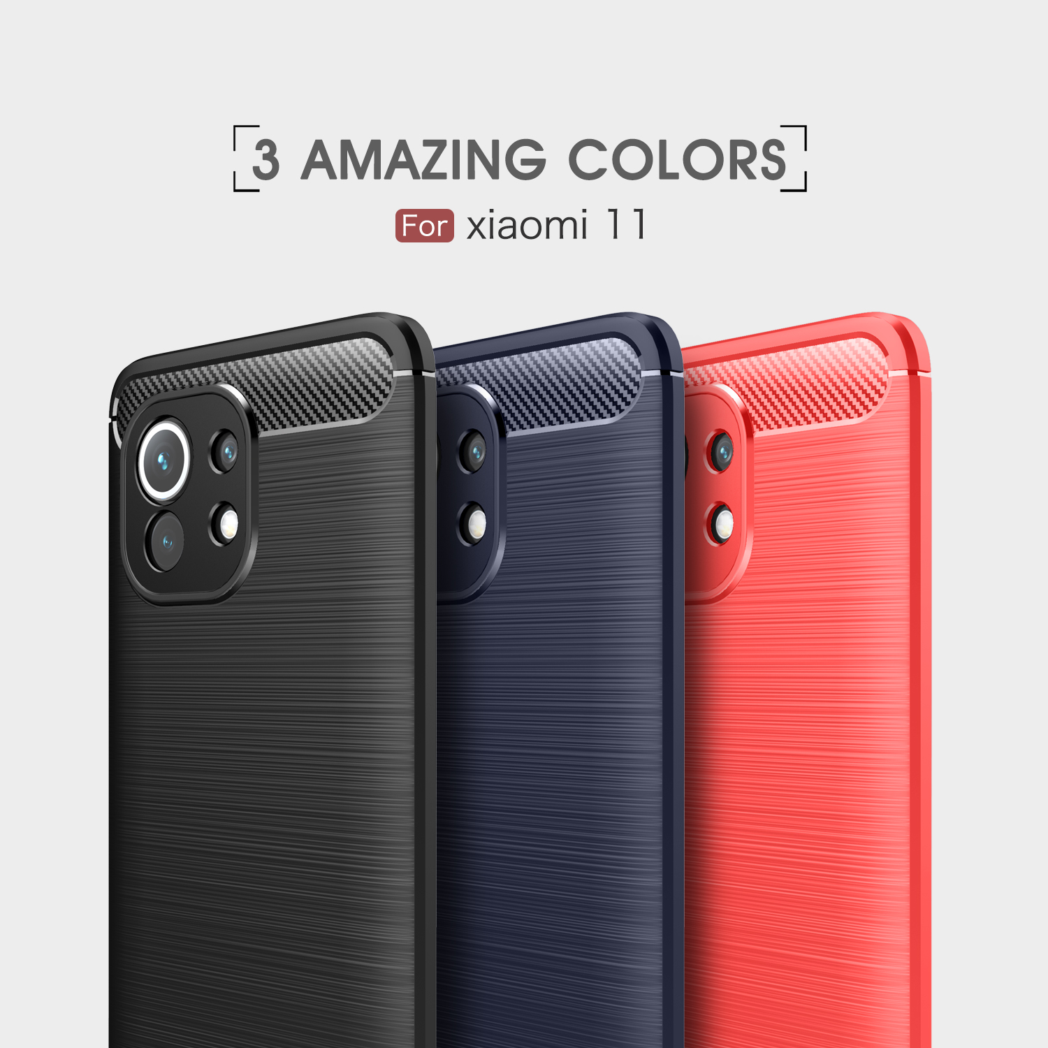 Case Xiaomi Mi 11 5G # Pre-Order * เคสกันรอย TPU คาร์บอนไฟเบอร์ ทำจากวัสดุ TPU คุณภาพสูงปลอดสารพิษและทนทาน *