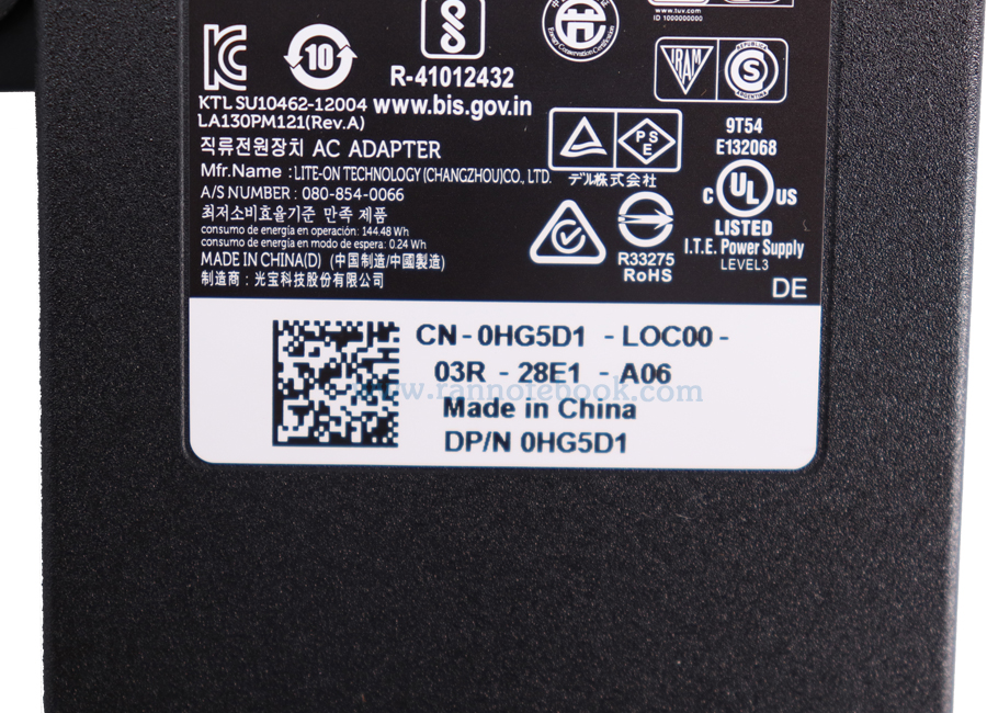 Adapter Dell G5 15 5590 130W ของแท้ ของใหม่ ราคาพิเศษ สายชาร์จ Dell 5590 สายชาร์จ โน๊ตบุ๊ค ตรงรุ่น ตรงสเปค รับประกันศูนย์ Dell Thailand
