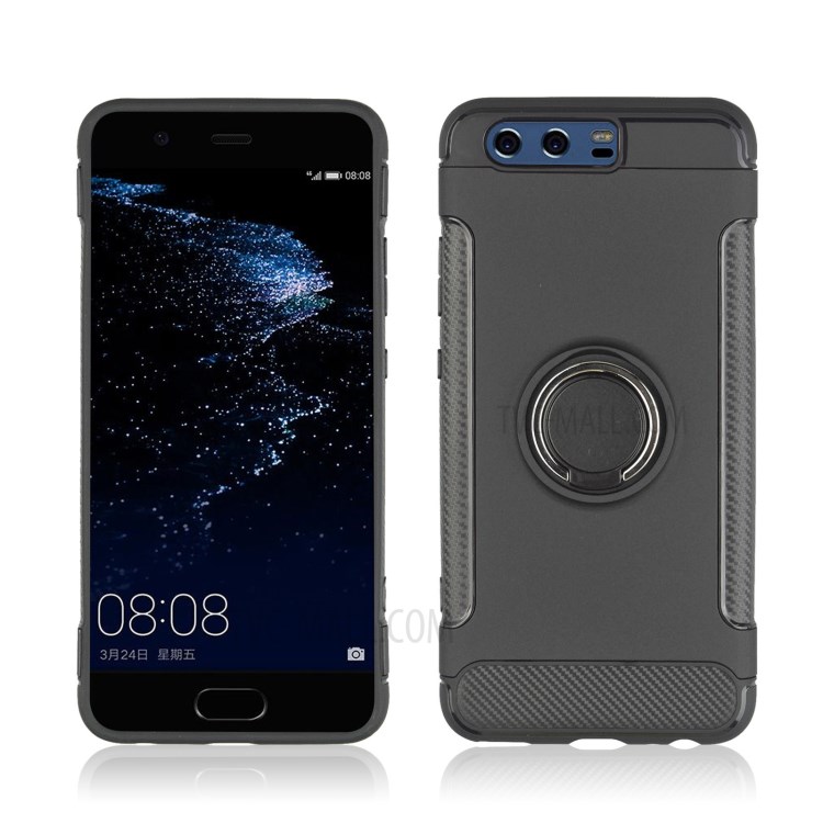 Case Huawei P10 Plus / Pre-order * ANGIBABE เนื้อคาร์บอนไฟเบอร์ พร้อมขาตั้งแหวน *