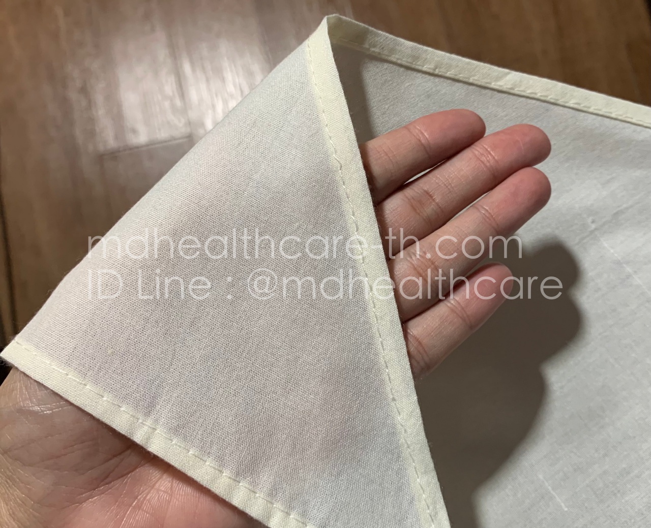 ผ้าสามเหลี่ยมปฐมพยาบาล ขนาด 90*90*130cm (1ผืน+เข็มกลัด+เชือก) ผ้าดิบฝ้าย ใช้งานซ้ำได้ตลอด